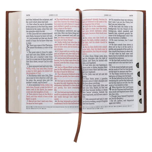 KJV Bible Giant Print Standard-size Full-grain Leather, Dark Brown