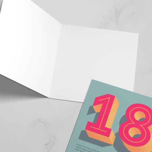 18th birthday card with bible verse on cover