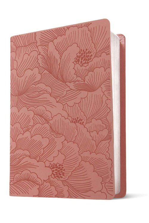Premium Gift Bible NLT, Filament Enabled (LeatherLike, Dusty Pink Petals, Red Letter)