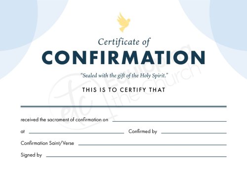 ETC Confirmation Certificate A5 Landscape (pack of 10)