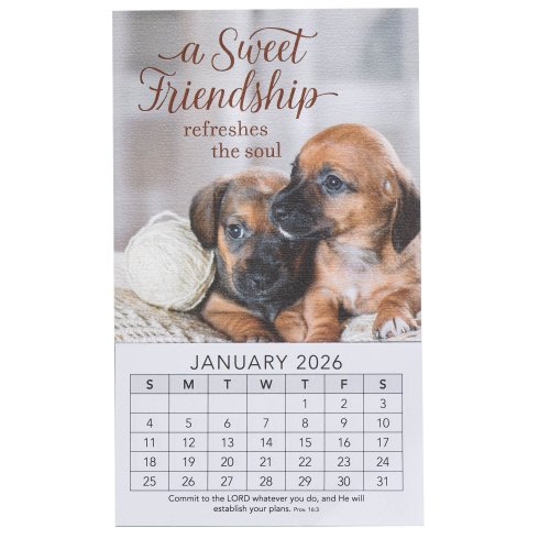 2026 Mini Magnetic Calendar Sweet Friendship