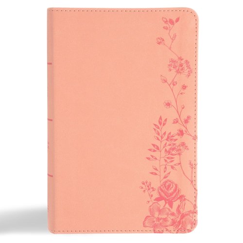 CSB Single-Column Compact Bible, Digital Study Edition, Blush Floral LeatherTouch
