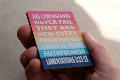Lamentations 3 bible verse magnet