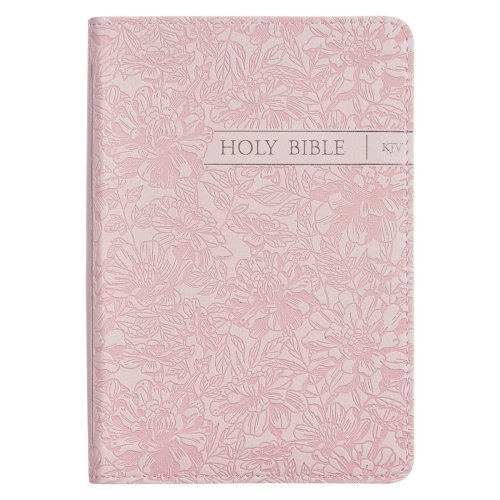 KJV Bible Mini Pocket Faux Leather, Pink