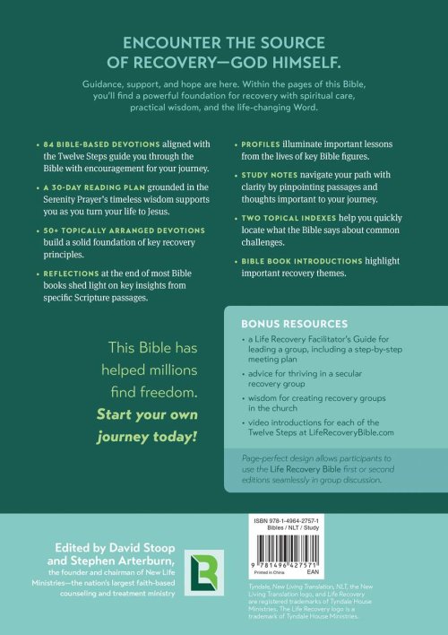 NLT Life Recovery Bible, Large Print, Paperback