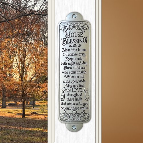 Blessing Wall Plaque-House Blessing (Silver) (1.5" x 6")