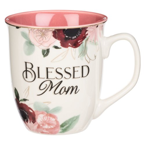 Mug Pink Floral Blessed Mom