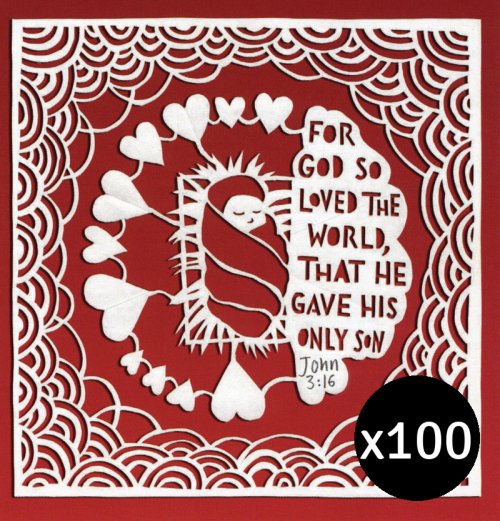 100 x For God So Loved... Christmas Tract