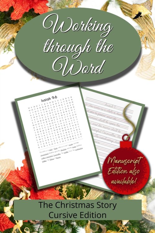Working through the Word: The Christmas Story (Cursive)