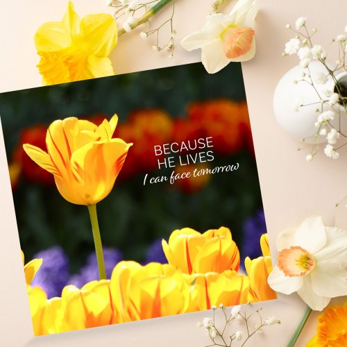 Because He Lives pack of 5 Easter cards