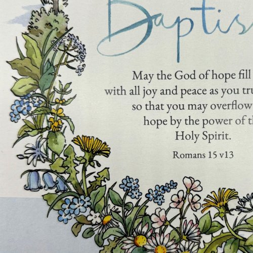 Baptism Wildflowers Single Card