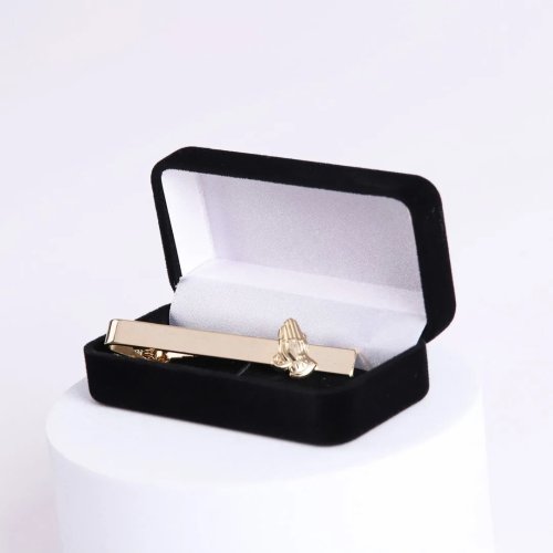 Tie Bar Praying Hand Gold