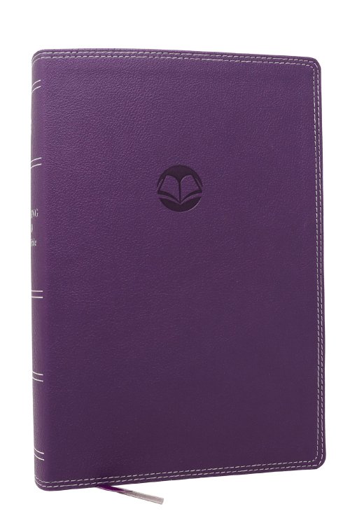 Enduring Word Study Bible: Pastoral Commentary from Every Chapter of the Bible (NKJV, Purple Leathersoft, Red Letter, Comfort Print)