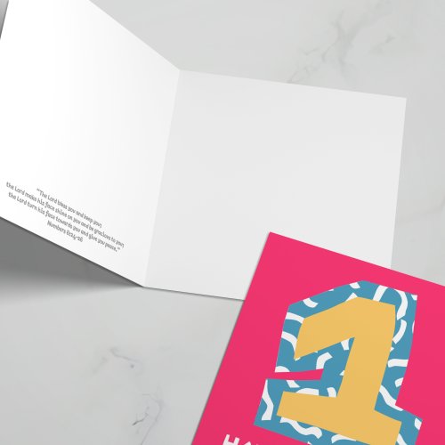 1st birthday card with bible verse
