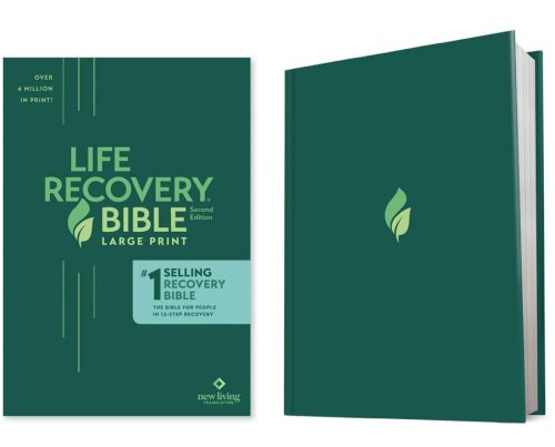 NLT Life Recovery Bible, Green, Hardback, Large Print, 12 Steps Devotionals, Recovery Profiles, Recovery Notes, Topical Verse Find, Facilitator's Guide