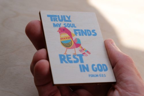 Truly my soul bible verse magnet