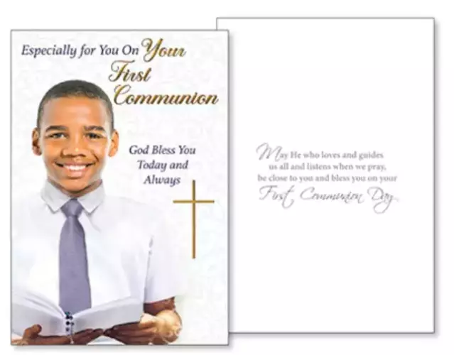 Praying Boy Communion Card
