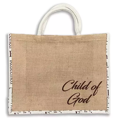Child of God Jute Tote Bag