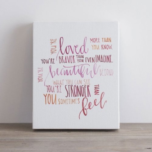 You're Loved - Printed Canvas Block