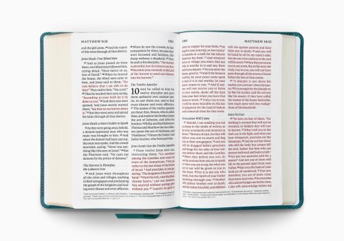 ESV Giant Print Personal Size Bible, Red Letter (TruTone, Deep Teal, Emblem Design)