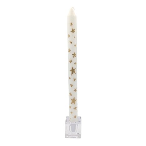 29.5cm Christmas Advent Candle: Gold Star  - Single