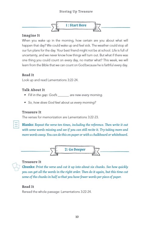 Storing Up Treasure: 30 Memory Verses to Learn, Live, and Love | Family Devotional