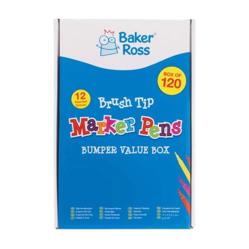 Brush Tip Marker Pens Bumper Value Box (Box of 120)