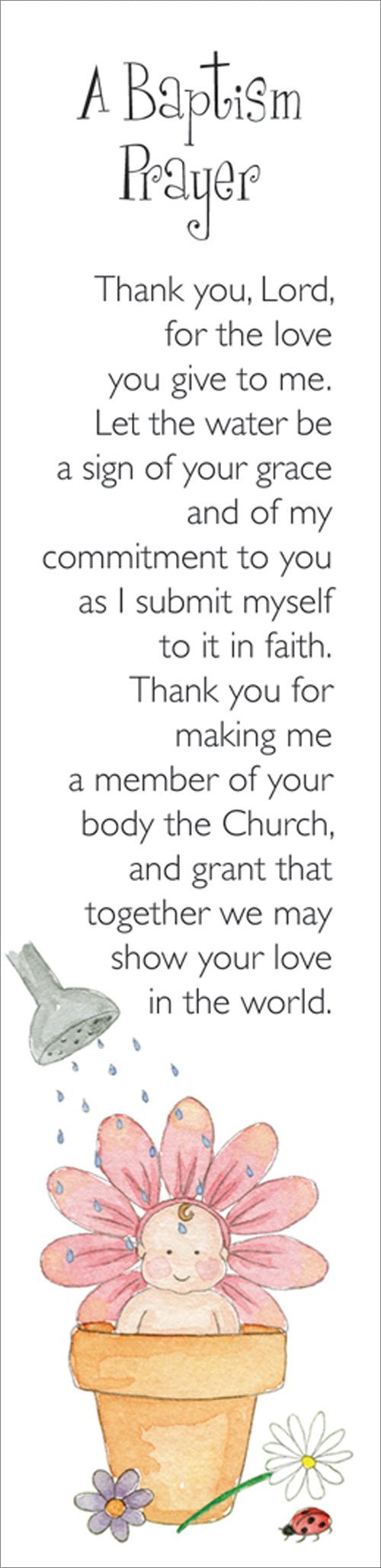 Bookmarks - A Baptism Prayer Pack of 10 Individual Design