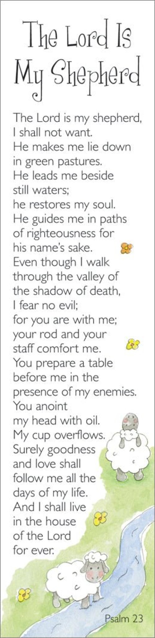 Bookmarks - The Lord Is My Shepherd Pack of 10 Individual Designs