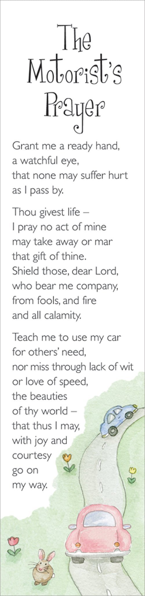 Bookmarks - The Motorists Prayer Pack of 10 Individual Design