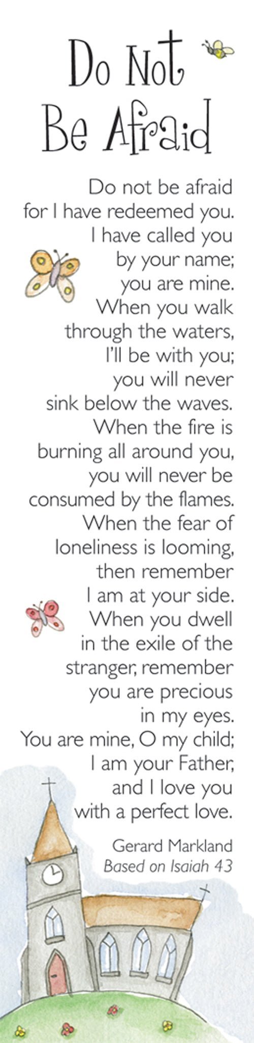 Bookmarks - Do Not Be Afraid Pack of 10 Individual Design