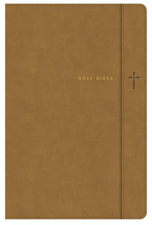 KJV Large Print Thinline Bible, Camel Leathertouch