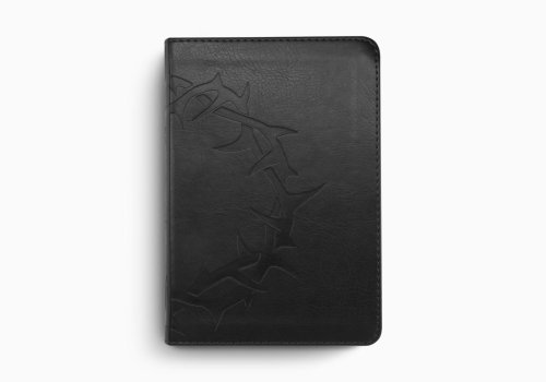 ESV Large Print Compact Bible, Red Letter (TruTone, Charcoal, Crown Design)