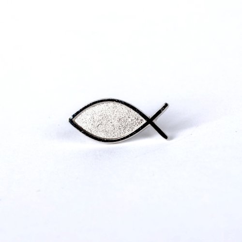Lapel Pin Christian Fish Silver Pack of 6