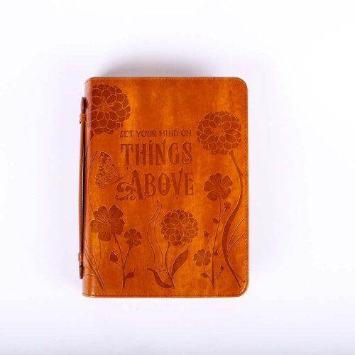 Bible Cover Things Above Imitation Leather, Large