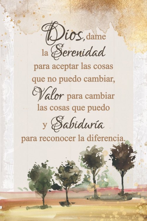 Spanish Plaque-God Give Me Serenity (Dios Dame La Serenidad) (4 x 6)