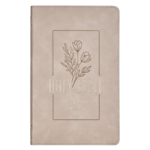 KJV Bible Gift Edition Faux Leather Taupe