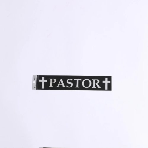 Pastor Chrome Vinyl Decal - Pack of 6