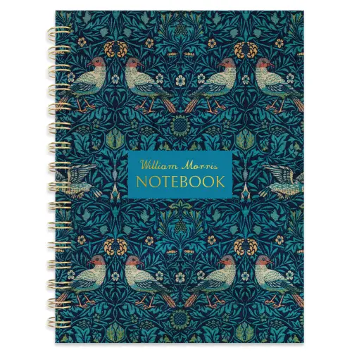 A5 Wiro Notebook with Dividers - William Morris Birds
