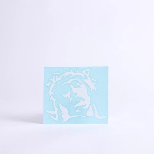 Head Of Christ Auto Vinyl Decal (6" x 6")