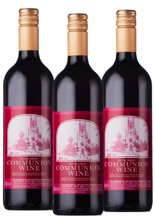 Pack of 3 Non-Alcoholic Communion Wine 75cl - Broadland Drinks
