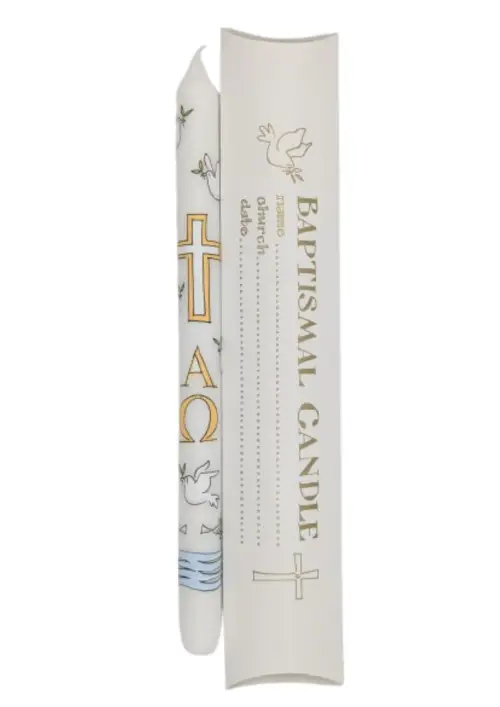 Baptism Candle - Alison Gardiner Exclusive Design