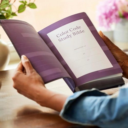 KJV Color Code Study Bible, Revealing God's Truth Color by Color (Purple Leathersoft, Red Letter)