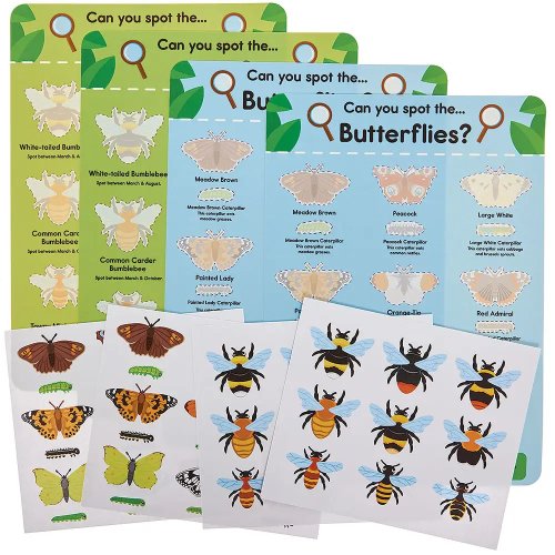 Bee & Butterfly Indication Sticker Fact Sheets (Pack of 4)