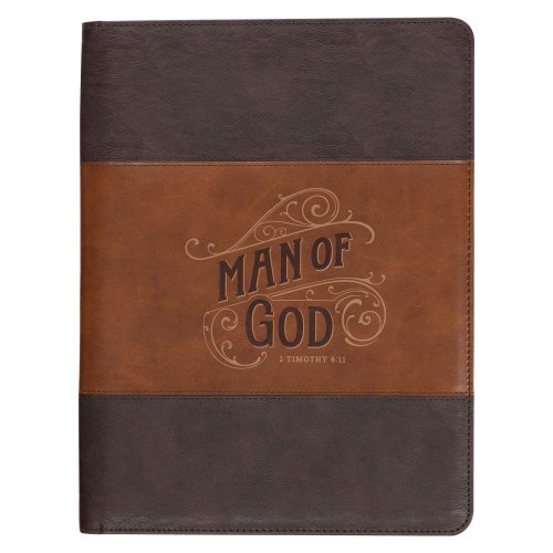 Padfolio Two-tone Brown Man of God 1 Tim. 6:11