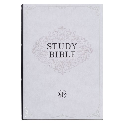 Black with White Dust Jacket Hardcover King James Version Study Bible