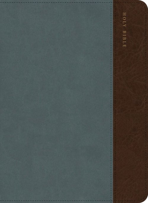 CSB Large Print Compact Reference Bible, Slate/Brown