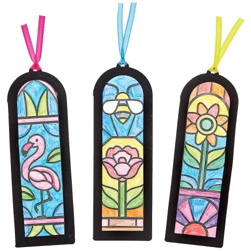 Summer Stained Glass Effect Colour-In Bookmark Kits (10 Pack)