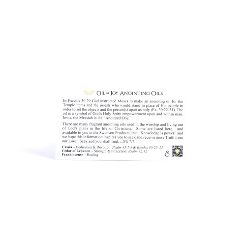 Oil Of Joy Anointing Oil Pocket Card - Pack of 50
