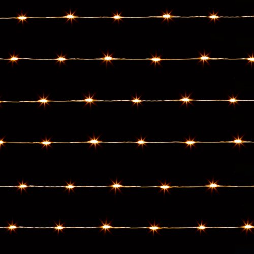 50 Multi-Action Battery Operated MicroBrights with Timer in Warm White